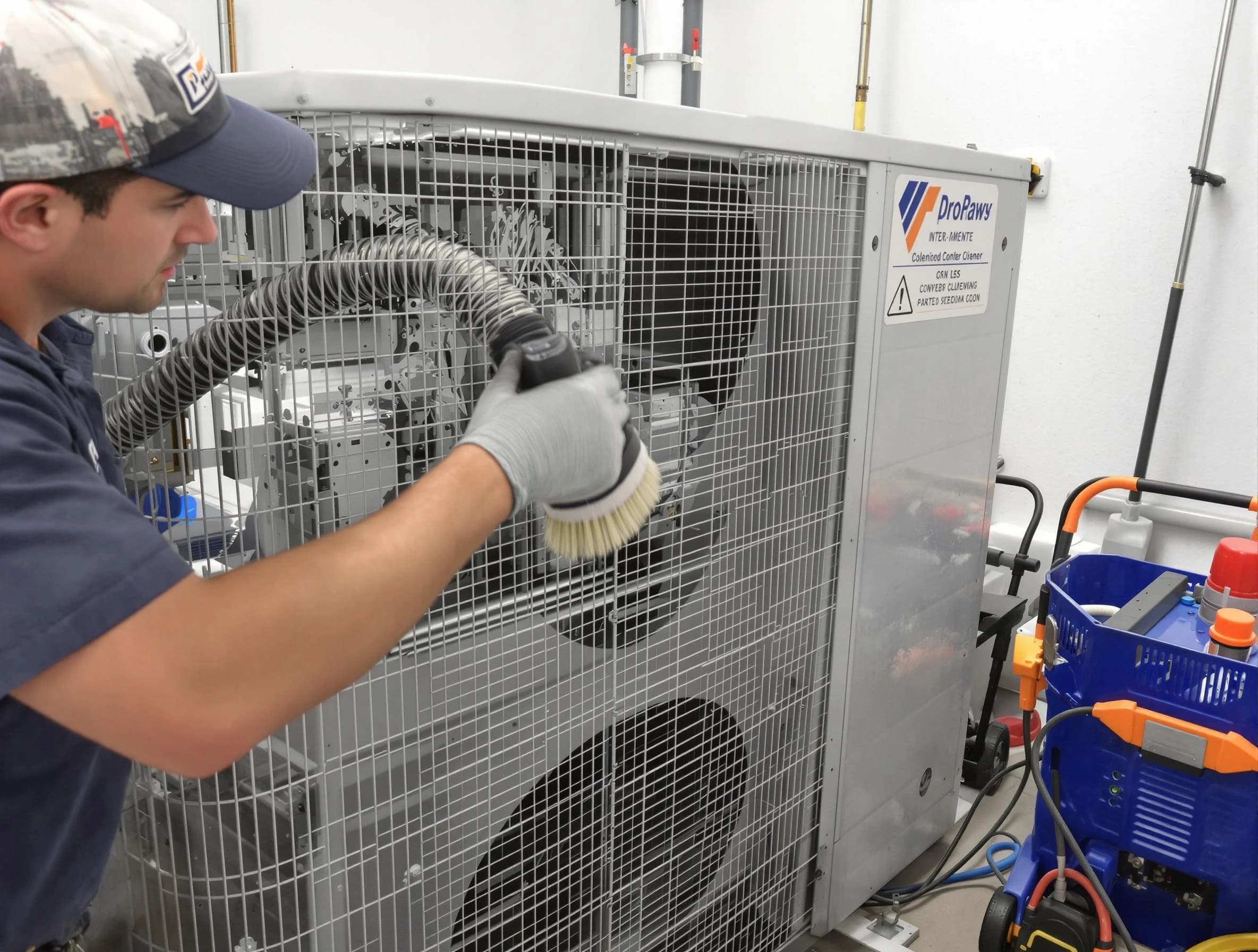 Springfield Air Duct Cleaning specialist performing precision AC coil cleaning for improved system performance in Springfield