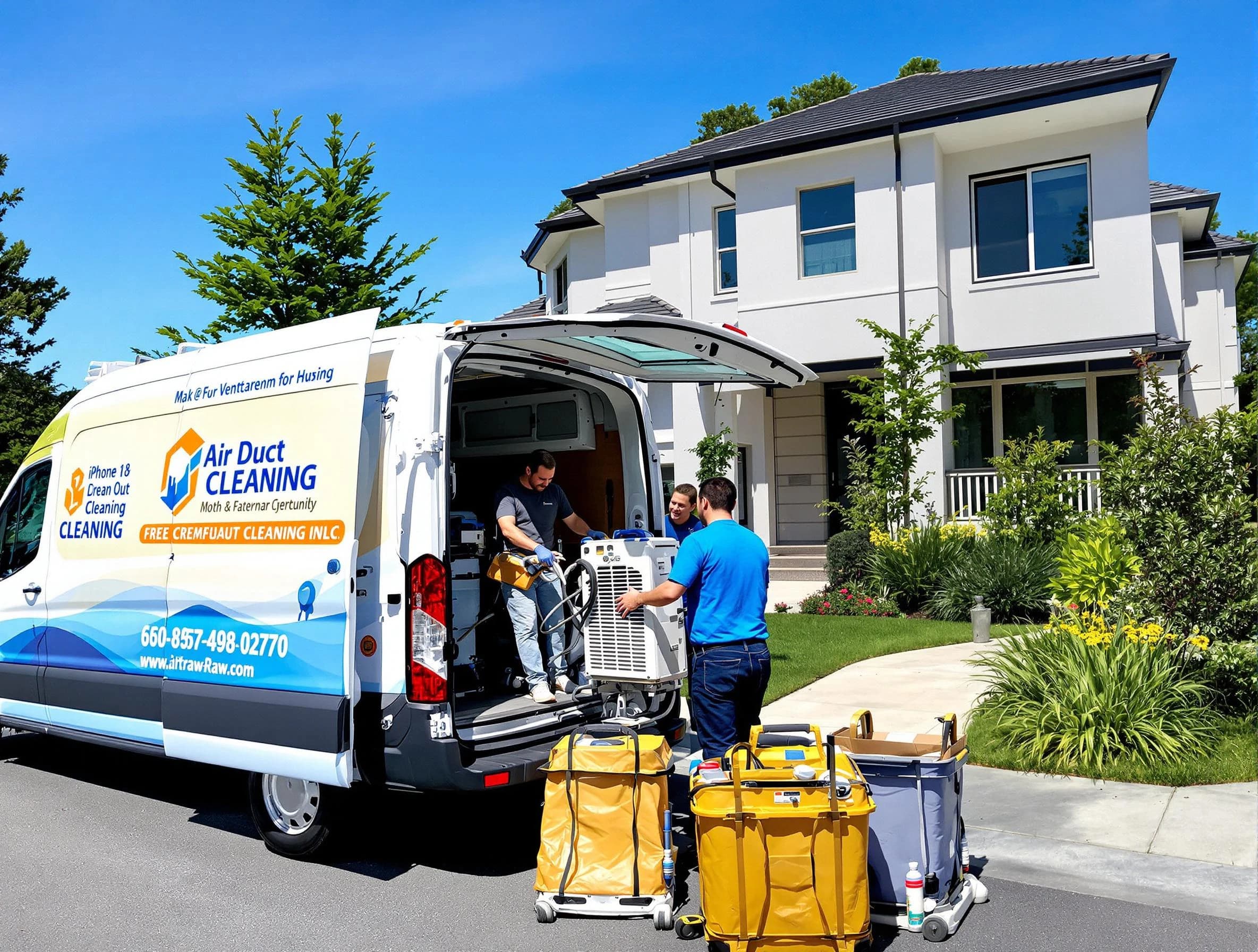 Springfield Air Duct Cleaning technician performing professional air duct cleaning in Springfield