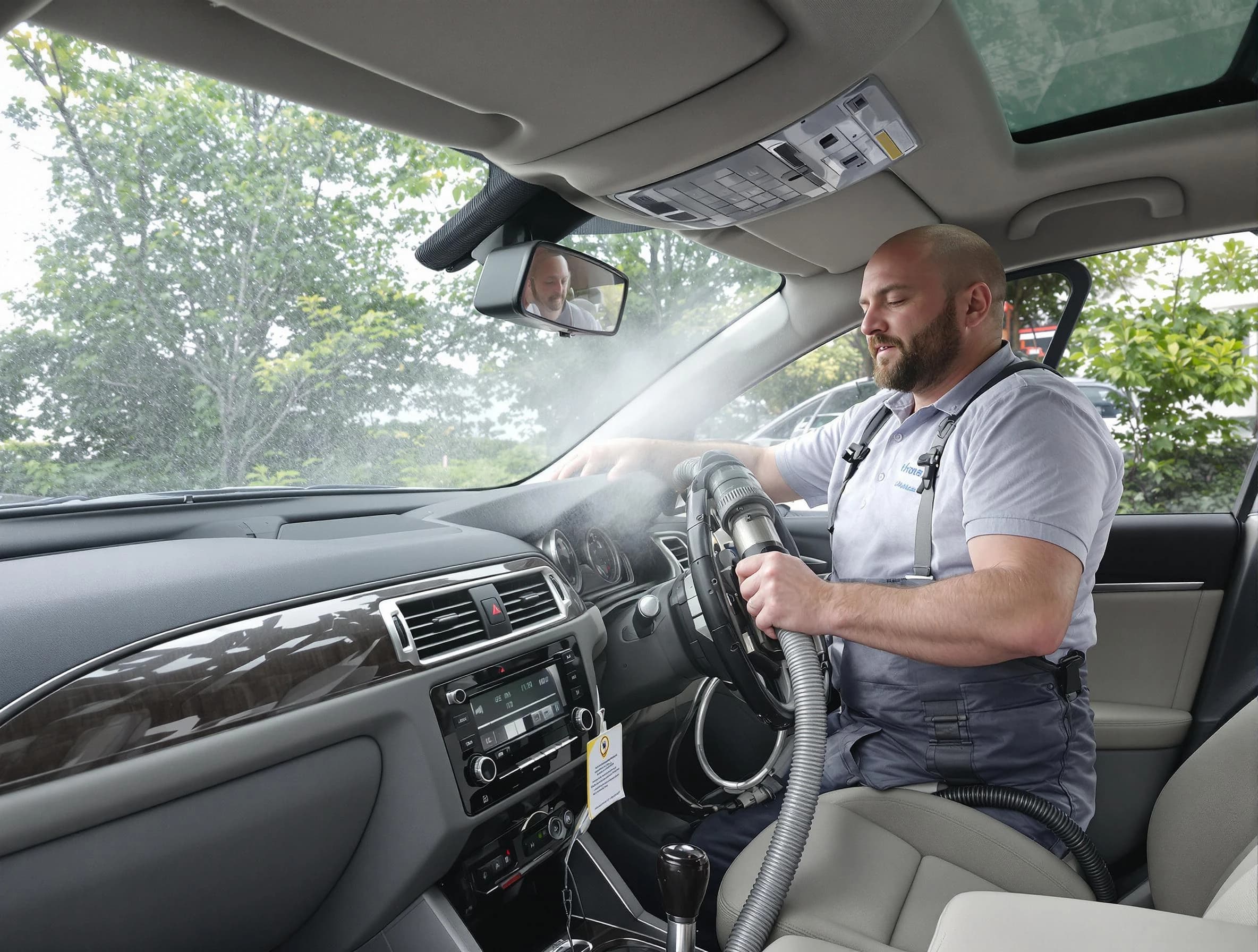 Springfield Air Duct Cleaning specialist performing professional car duct cleaning in Springfield