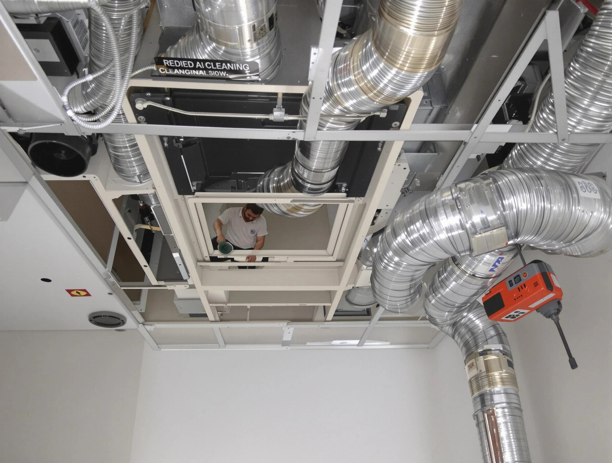 Springfield Air Duct Cleaning technician performing detailed central duct system cleaning in Springfield