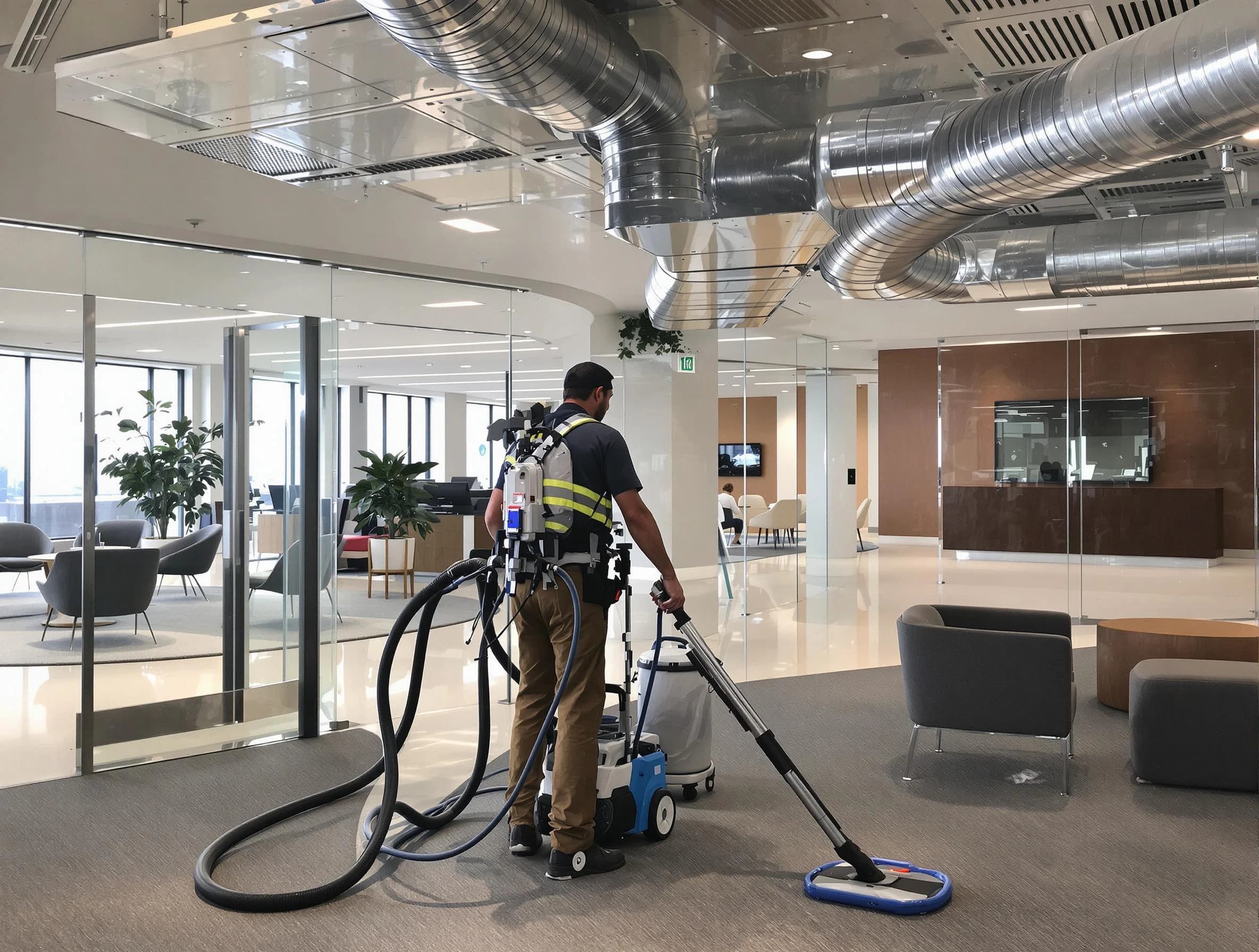 Commercial duct cleaning service by Springfield Air Duct Cleaning in Springfield