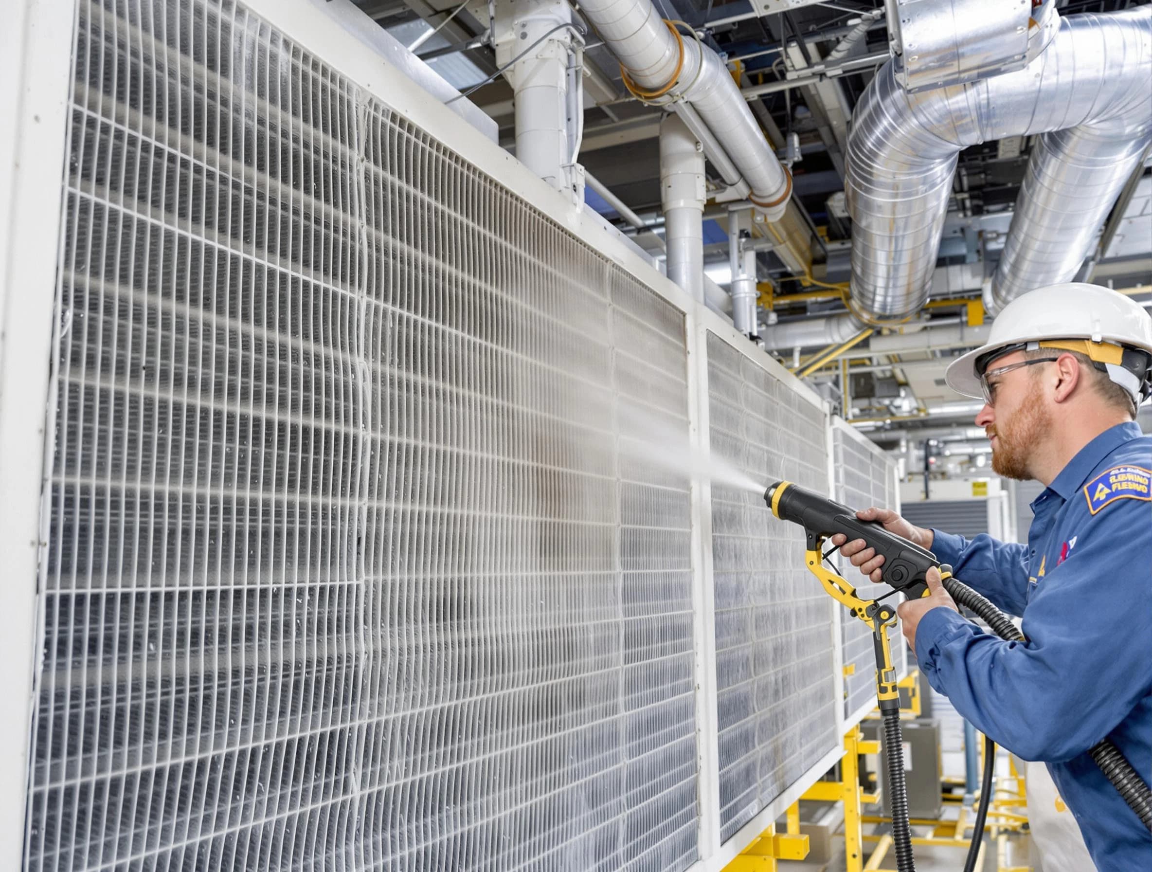 Professional commercial coil cleaning by Springfield Air Duct Cleaning in Springfield