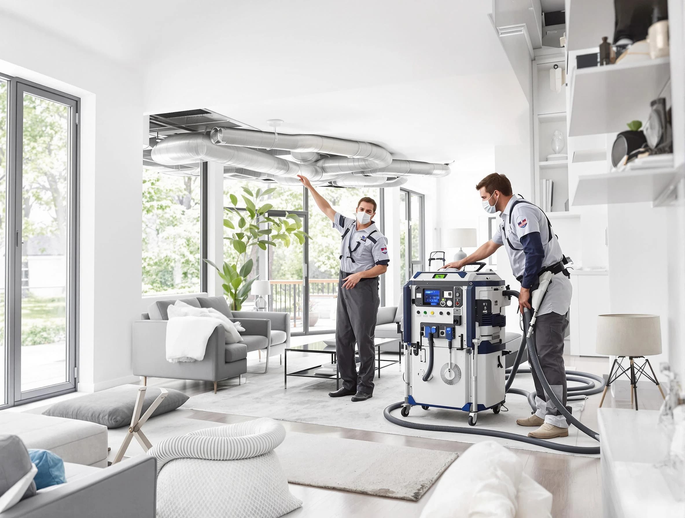 Springfield Air Duct Cleaning professional conducting pure air duct cleaning with state-of-the-art equipment in Springfield