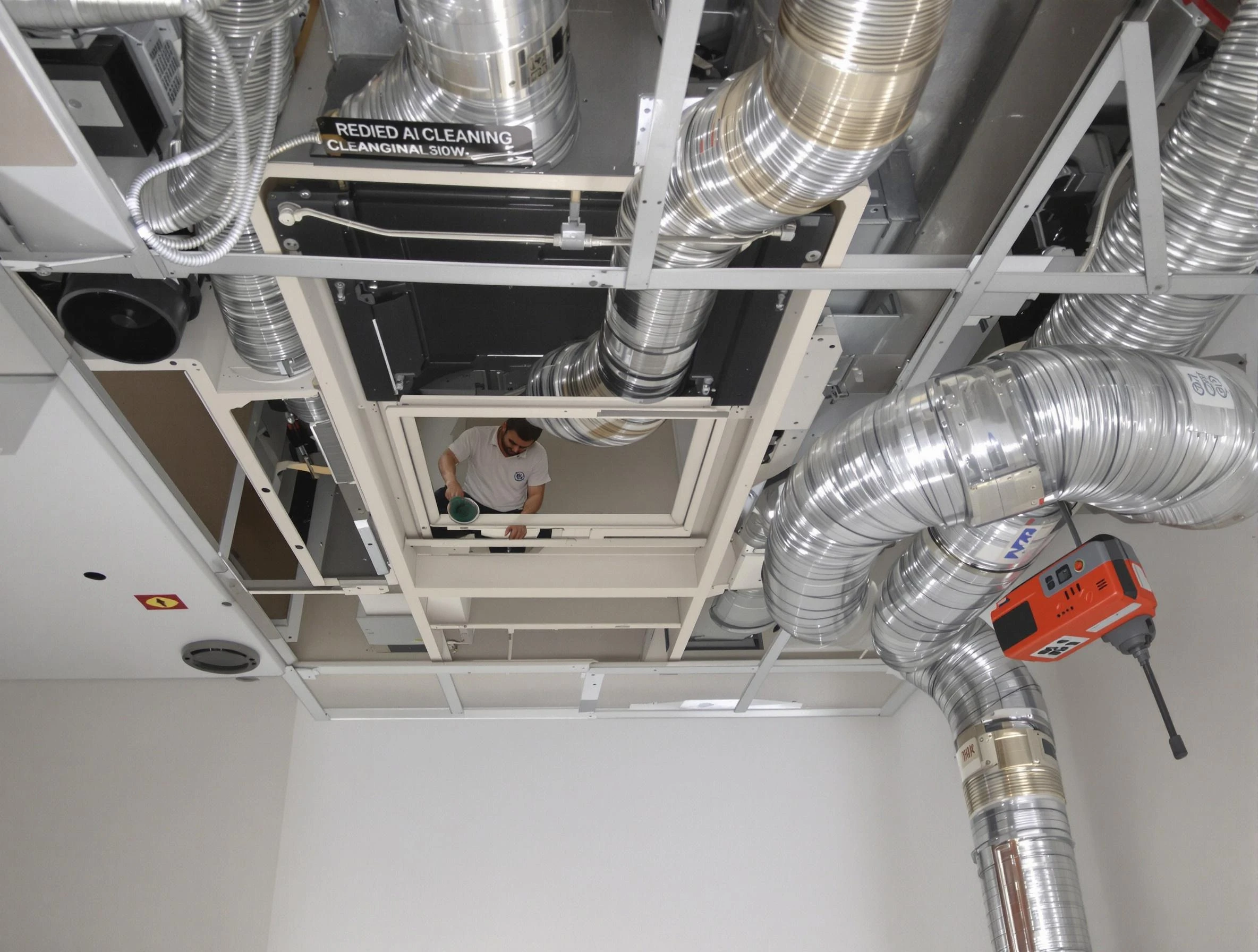 Springfield Air Duct Cleaning technician performing detailed central duct system cleaning in Springfield